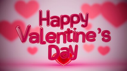 valentines day design concept, happy valentines day background, valentines day greeting, AI Generative	
