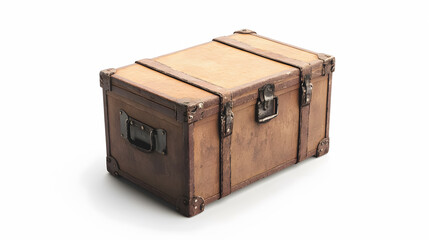 Cargo box isolated on a white background in a 3D illustration.