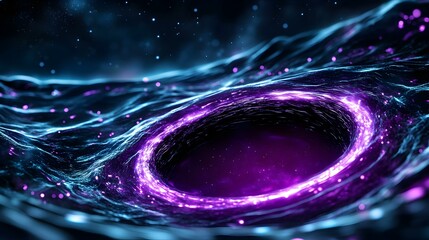 Cosmic Expansion, a vibrant and dynamic portrayal of dark energy influencing the universe's growth and transformation over time