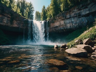 waterfall in yosemite