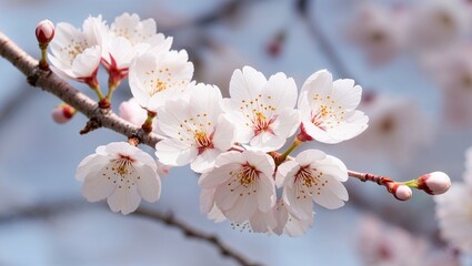 Fototapeta premium branch of white blossom isolated on transparent background cutout