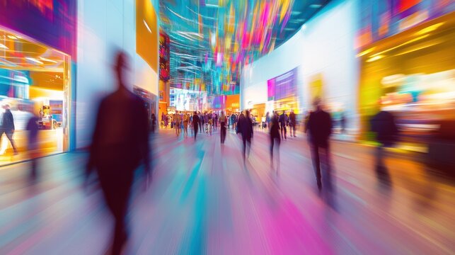 Artistic bokeh-inspired expo blur, ideal for creative campaigns and branding.