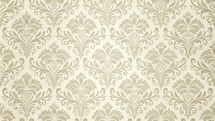 Damask seamless wallpaper background, classic look, vintage aesthetic, sophisticated atmosphere, luxurious fabric texture, elegant damask pattern