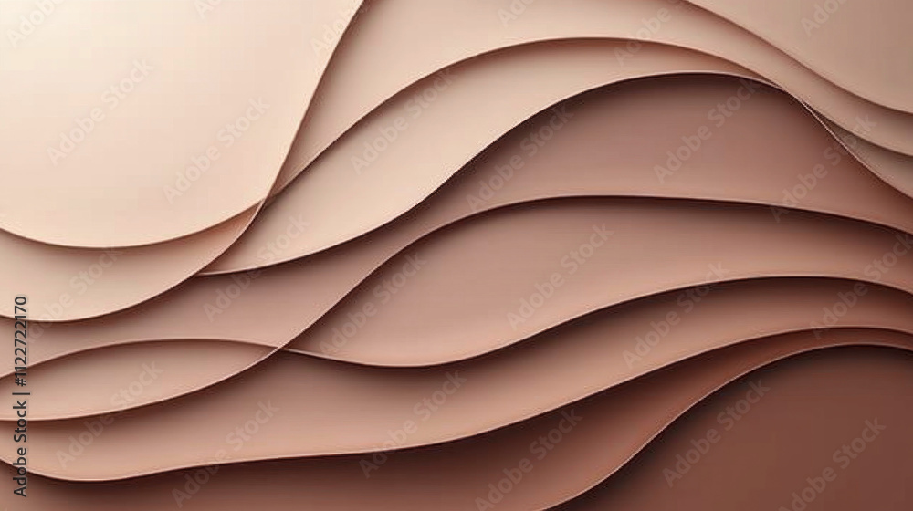 Poster Intricate layers of mocha colors blend elegantly, creating a serene ambiance perfect for contemporary spaces and artistic expression