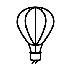 Obraz premium Hot air balloon icon for adventure travel
