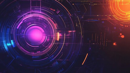 Fototapeta premium Futuristic Technology Abstract Background with Brilliant Colors and Shapes