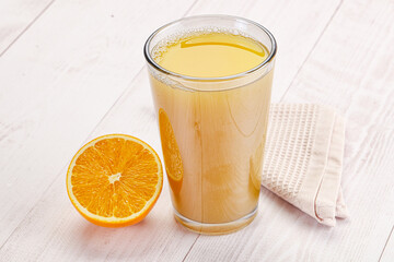 Fototapeta premium Sweet fresh orange juice in the glass