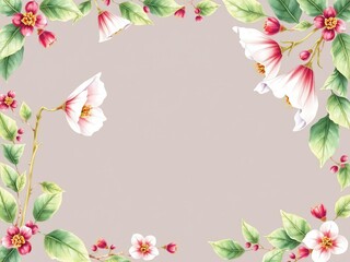 hellebores holly watercolor floral frame, holly berries, holly decoration, watercolor painting