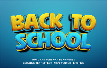 Obraz premium editable 3d bold back to school glossy