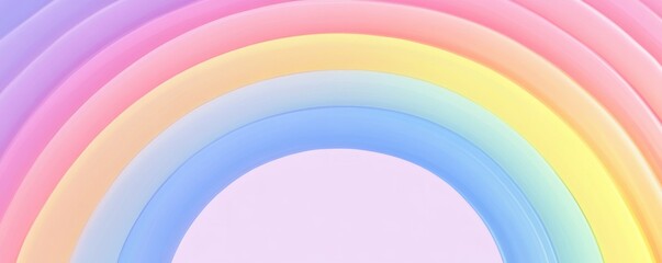 Obraz premium Soft pastel rainbow gradient background, minimalistic, flat design, simple, soft pastels, high resolution --ar 5:2 --v 6.1 Job ID: b417ac65-3b23-45e0-8647-567121379d8d