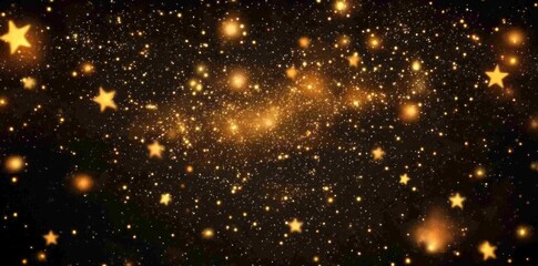 Obraz premium Starry Texture on Dark Background: Bright, Small, and Faint Stars Arranged in a Row, Left to Right