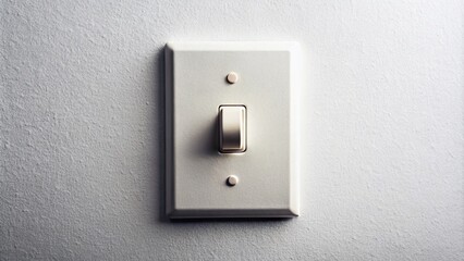 Vintage Power Switch, White Background, Control, Minimalist Photography