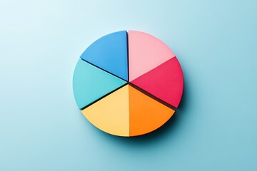 Fototapeta premium Slice of Insight: A Vibrant Pie Graph for Data Storytelling