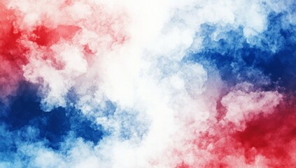 Fototapeta premium Stunning Abstract Watercolor Sky Painting with Red and Blue Hues