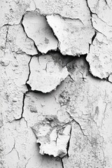 Obraz premium A close-up of cracked, peeling paint on a surface, showcasing texture and decay.