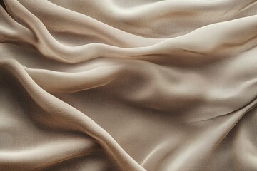 Obraz premium Background Luxurious mocha mousse silk fabric flowing in gentle waves, creating an elegant and smooth textured background, ideal for fashion and luxury projects. Color of 2025 year mocha mousse