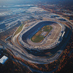 Charlotte Motor Speedway racetrack - Nascar aerial view - CHARLOTTE, NC - OCTOBER 27, 2024 
Charlotte Motor Speedway
NASCAR race
Aerial view
Racetrack
Charlotte, NC
October 27, 2024
Speedway view
NASC