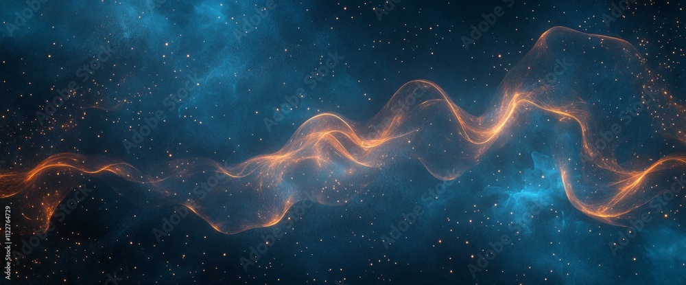 Wall mural stunning cosmic nebula displaying intricate patterns of light and energy