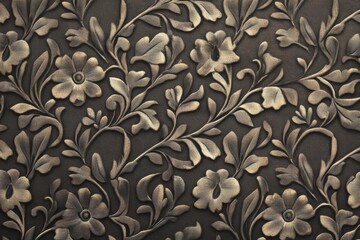 Embossed Floral Pattern on Leather