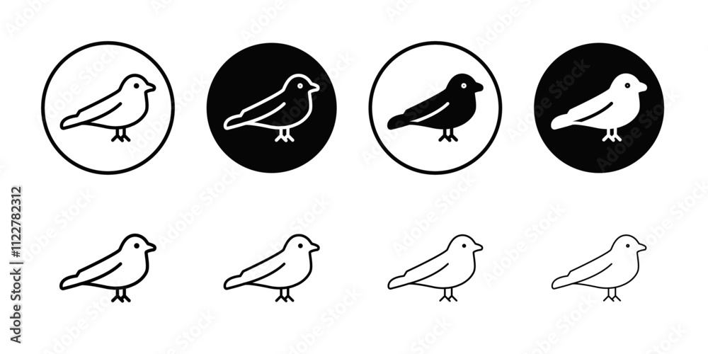 Poster bird icon Outline vector for web ui