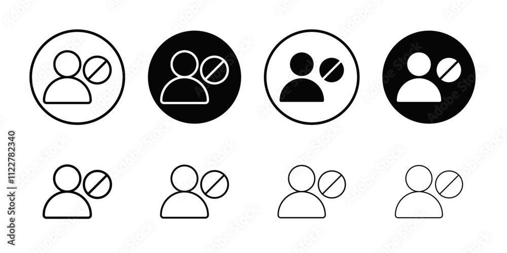 Poster block user icon outline vector for web ui