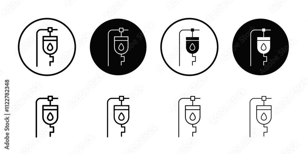 Poster blood glucose icon outline vector for web ui