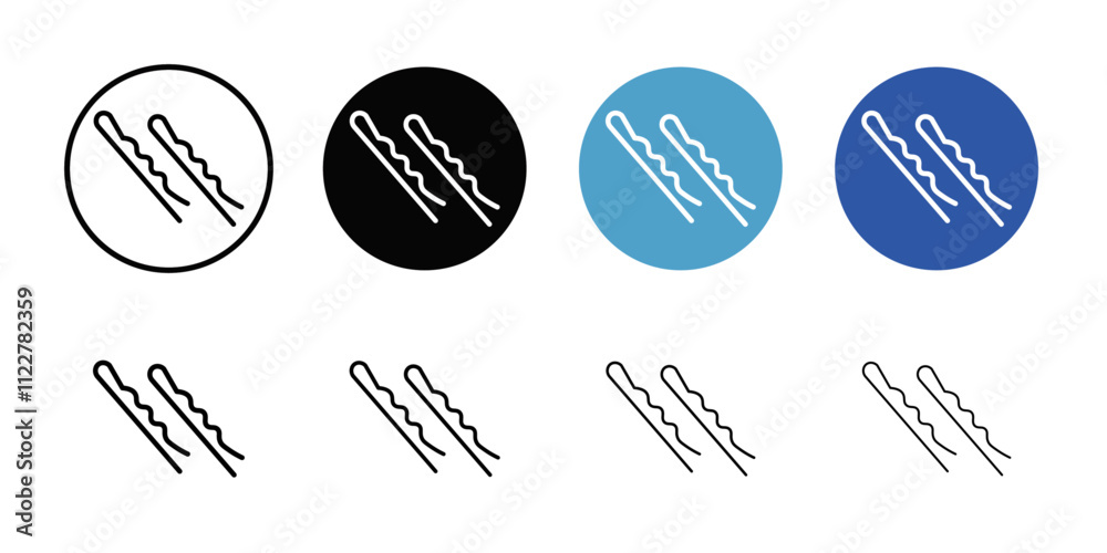 Poster bobby pins icon Outline vector for web ui