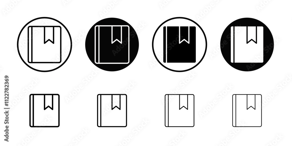 Poster bookmark icon outline vector for web ui