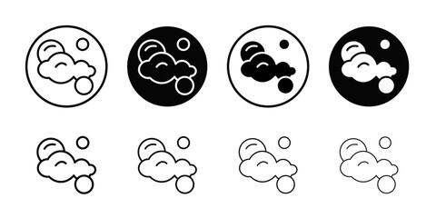 Fototapeta premium Bubbles and foam icon Outline vector for web ui
