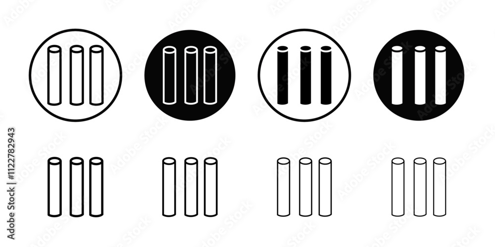 Poster Chalk icon Outline vector for web ui