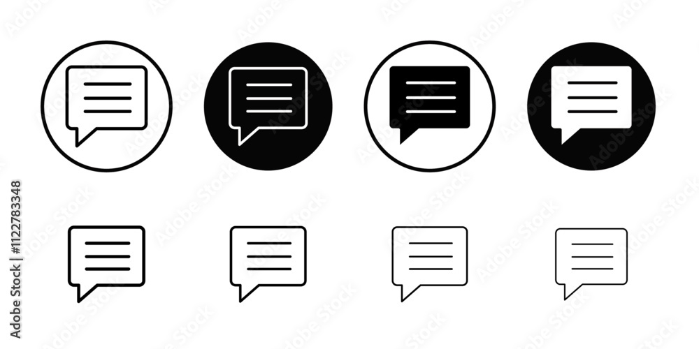 Poster Comment icon Outline vector for web ui