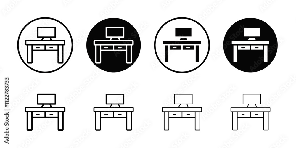 Poster desk icon Outline vector for web ui