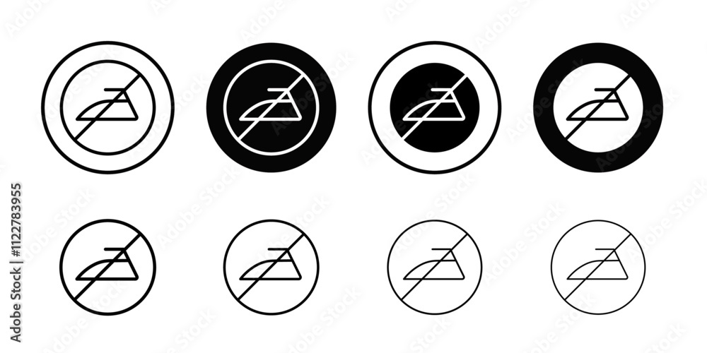 Poster Do not iron icon Outline vector for web ui
