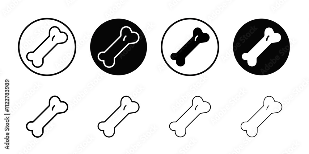Poster Dog bone icon Outline vector for web ui