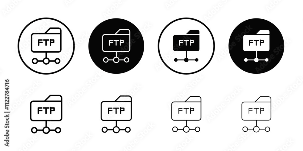 Poster FTP navigate up icon Outline vector for web ui
