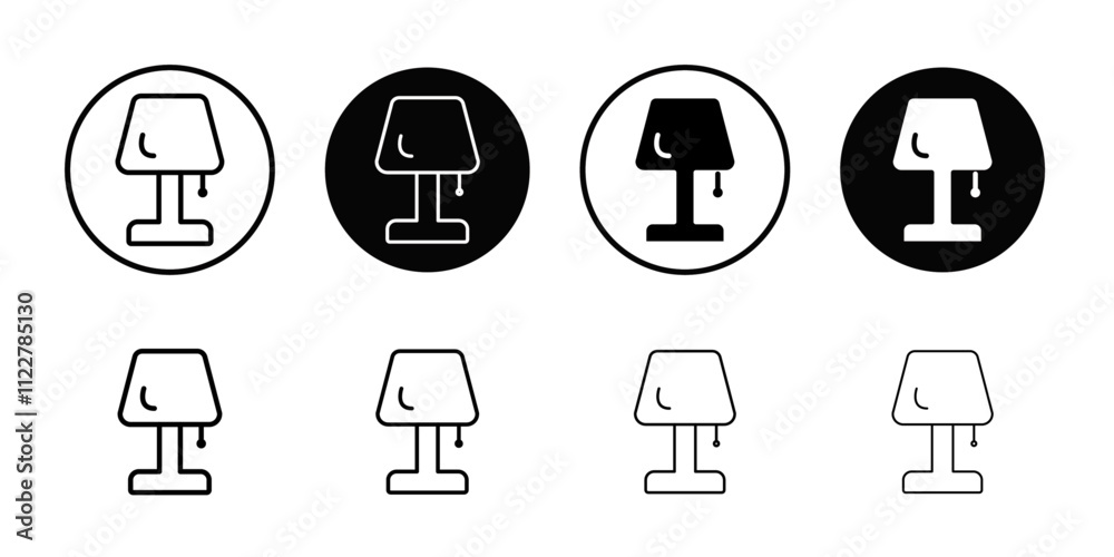 Poster home light icon outline vector for web ui