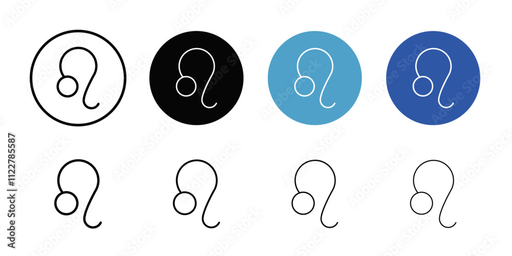 Poster Leo zodiac sign icon Outline vector for web ui