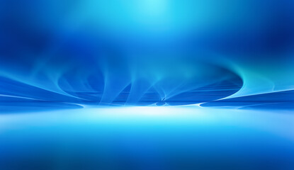 Futuristic Light Blue Skyline Design