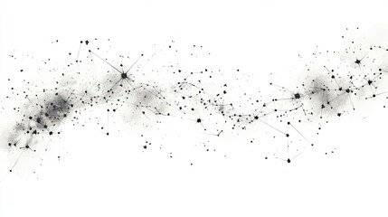 Fototapeta premium Abstract Network Splashes Forming A Flowing Constellation