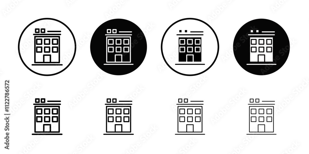 Poster Penthouse icon Outline vector for web ui