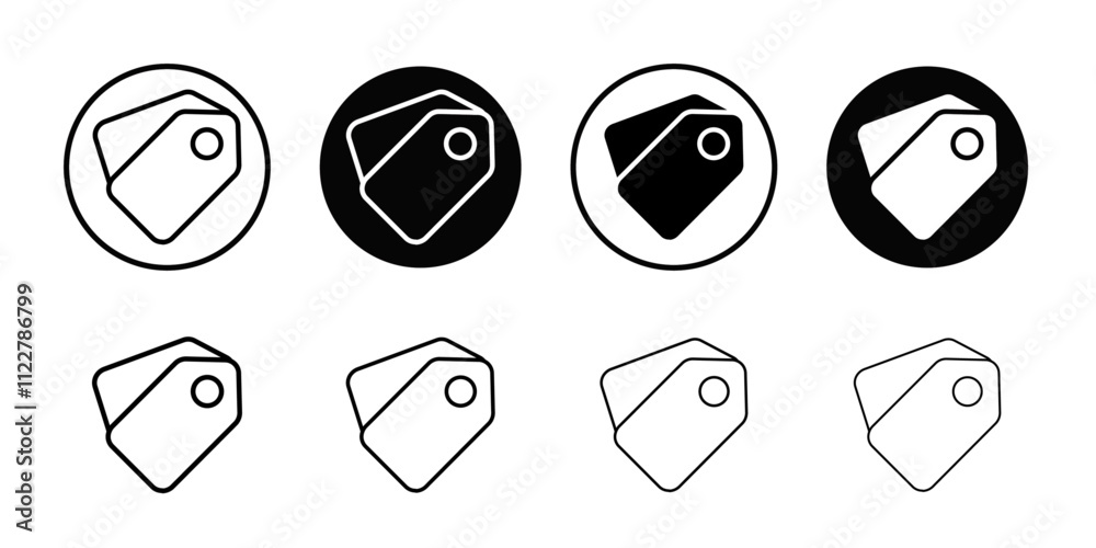 Poster price tag icon outline vector for web ui