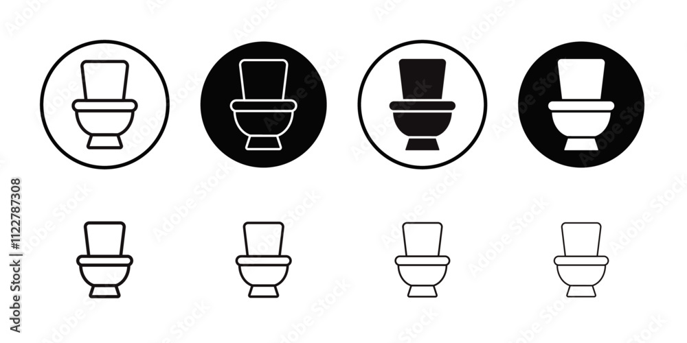 Poster rest room icon outline vector for web ui