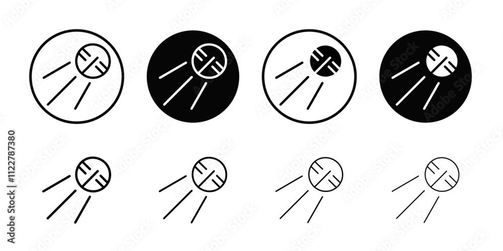 Aufkleber satellite apparatus icon outline vector for web ui