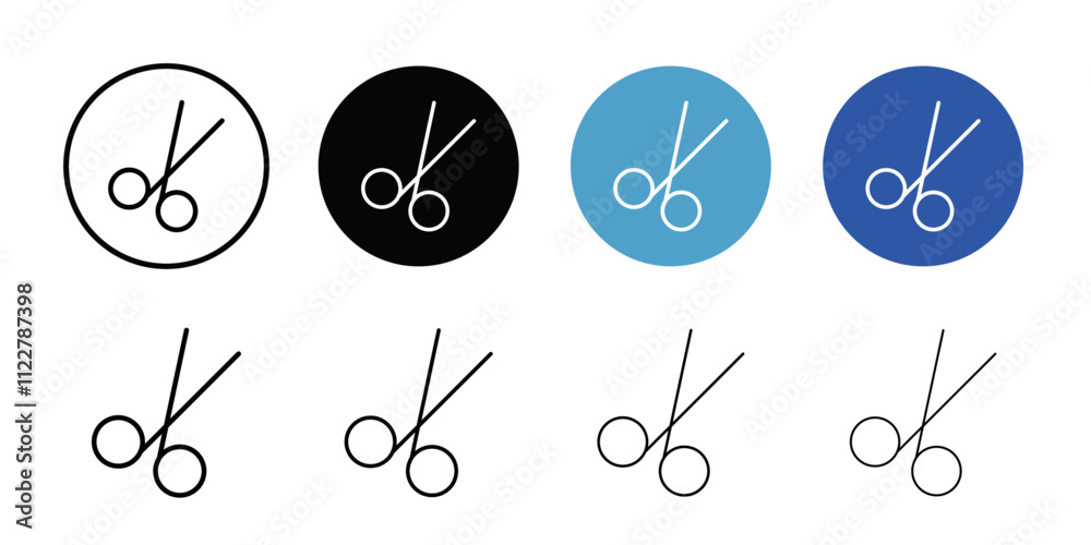 Poster Scissors icon Outline vector for web ui
