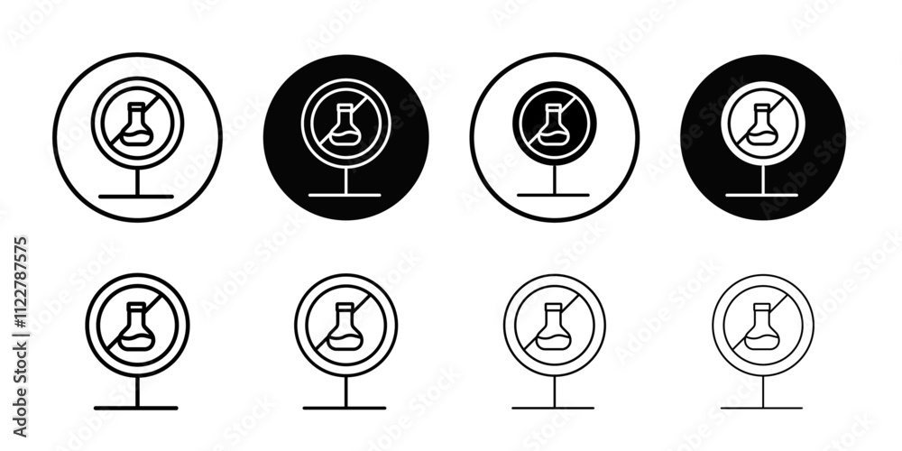 Poster Silicon free icon Outline vector for web ui