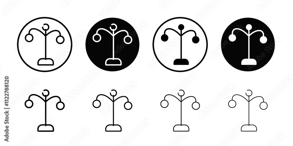Poster street lighting icon outline vector for web ui