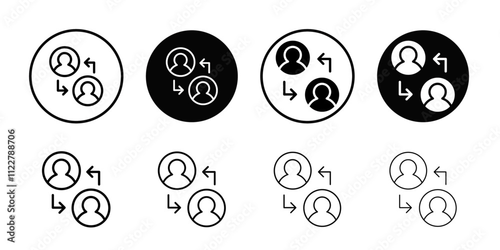 Poster User interaction icon Outline vector for web ui