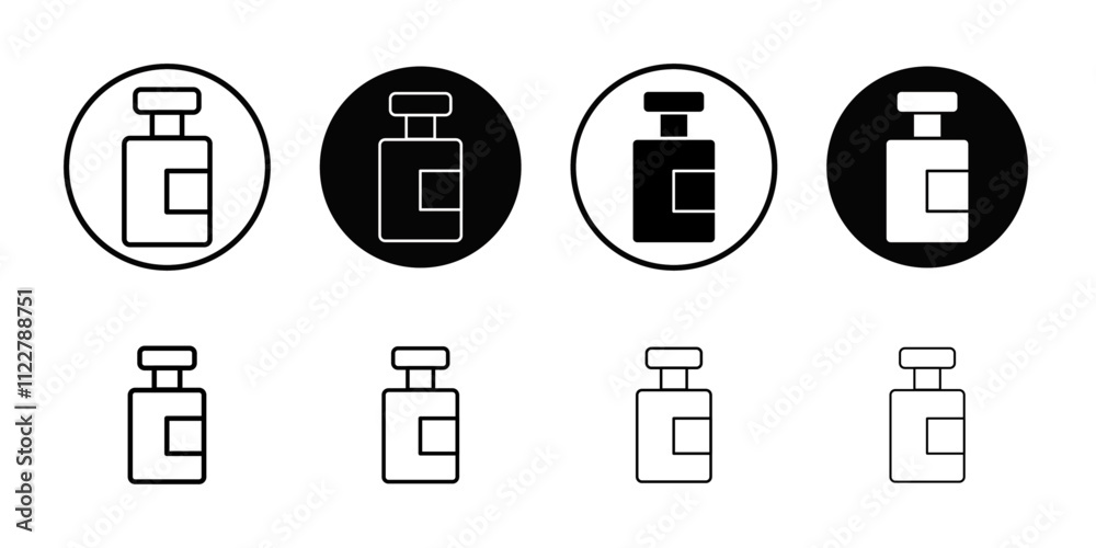 Poster vial medical icon outline vector for web ui