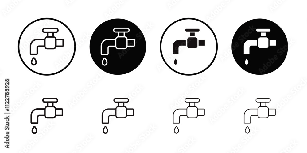 Poster Water tap icon Outline vector for web ui