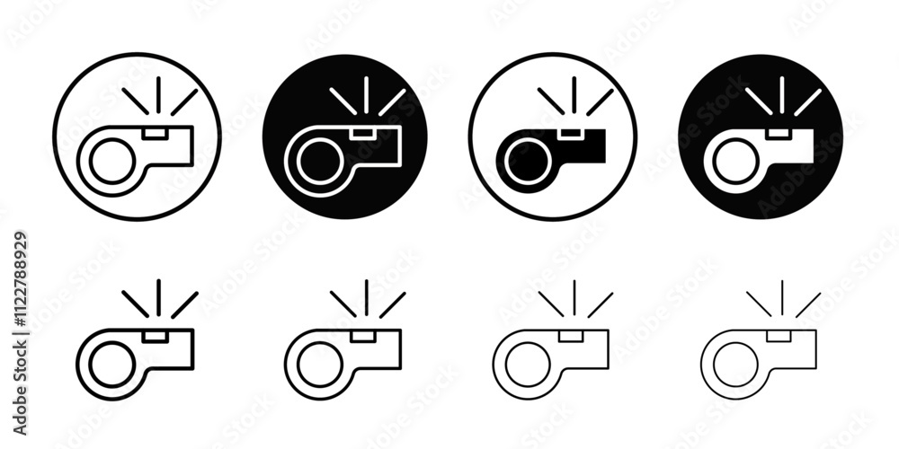 Aufkleber Whistle icon Outline vector for web ui